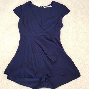Urban Outfitters Kimchi Blue Navy Wrap Romper